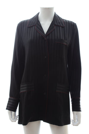 Givenchy Silk Striped Pyjama Style Shirt