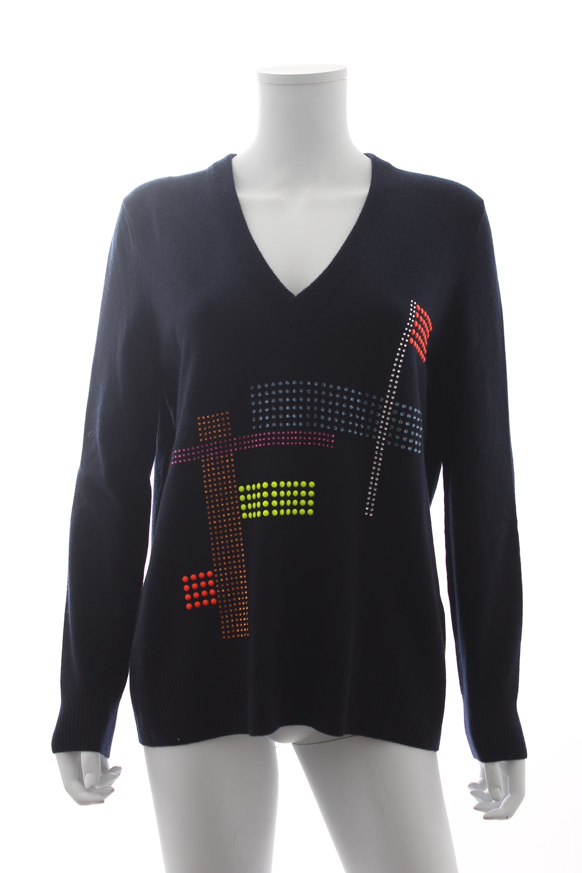 Christopher Kane Crystal Embellished Wool and Cashmere-Blend Sweater