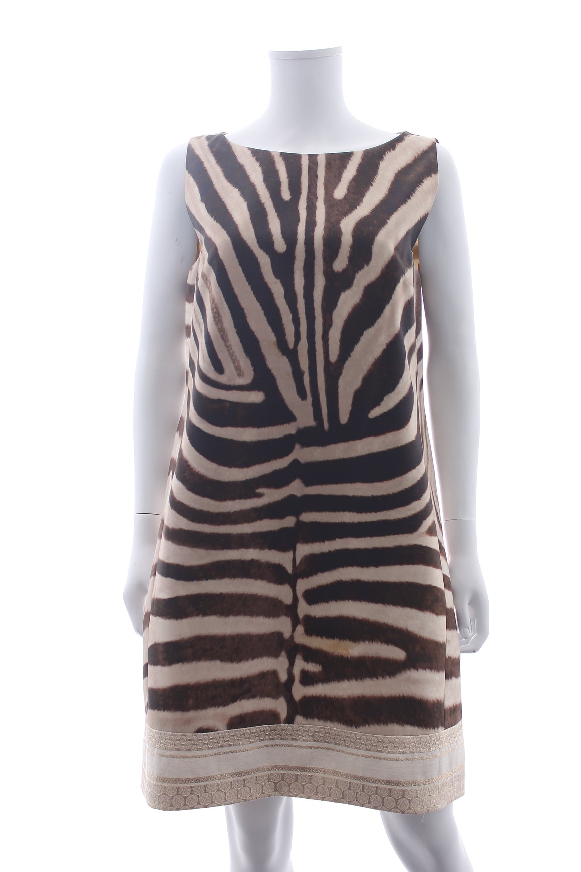 Giambattista Valli Zebra Printed Cotton and Silk-Blend Dress