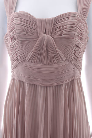 Elie Saab Pleated Silk-Chiffon Gown
