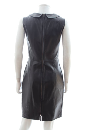 Emporio Armani Leather Sleeveless Dress