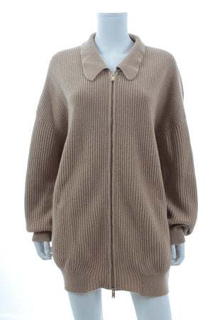 Stella McCartney Oversized Zippered Wool Cardigan