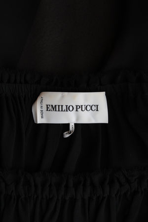 Emilio Pucci Off-the-shoulder Silk Chiffon Blouse