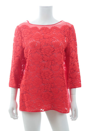 Valentino Lace Overlay Top