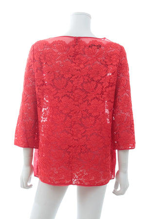 Valentino Lace Overlay Top