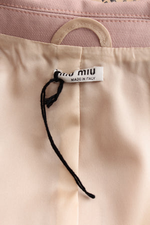 Miu Miu Cropped Wool-Cady Zip Jacket