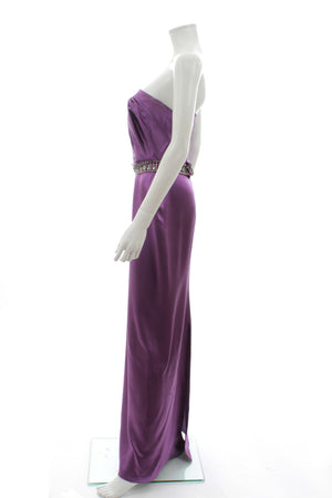 Versace Silk Draped Strapless Silk Gown W/Crystal Embellished Belt, Dresses, Versace, Closet Upgrade - Closet-Upgrade