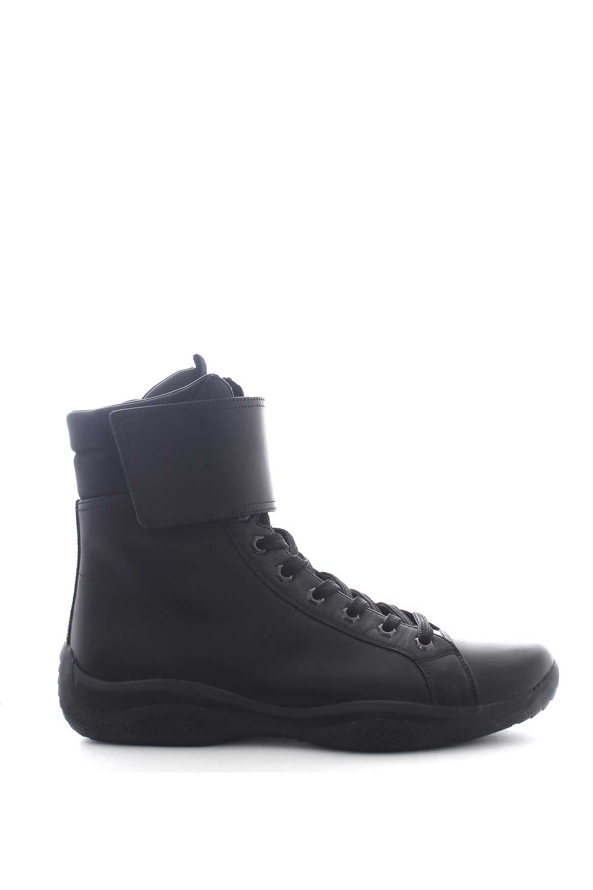 Prada High Top Leather Sneakers