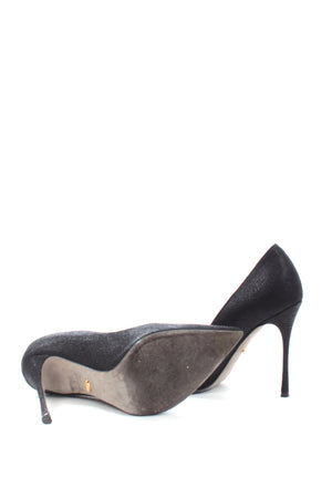 Sergio Rossi Textured Leather Pointed Pumps