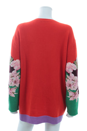 Valentino Floral Embroidered Wool and Cashmere Sweater