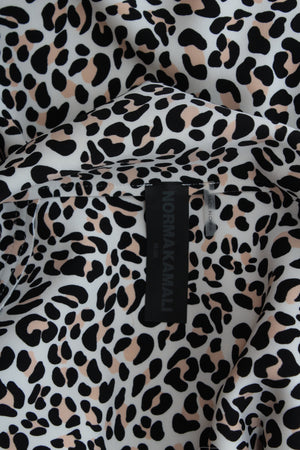Norma Kamali Leopard Printed Overcoat