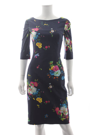 Erdem Dauphine Floral Printed Stretch-Cotton Dress