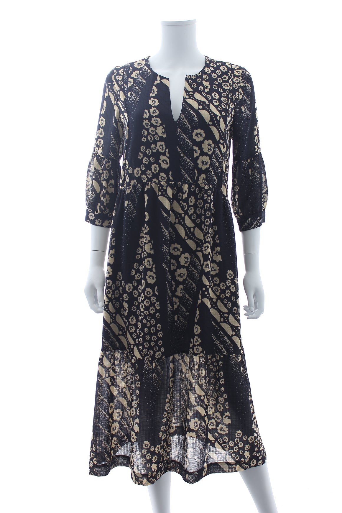 Ba&sh Orson Floral Printed Crepe Midi Dress