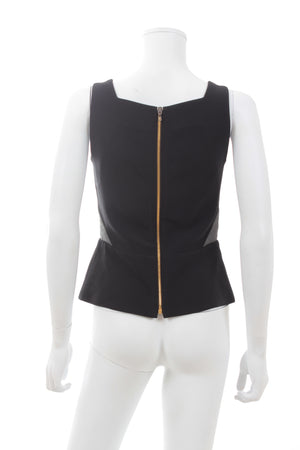 Roland Mouret Two-Tone Crepe Top