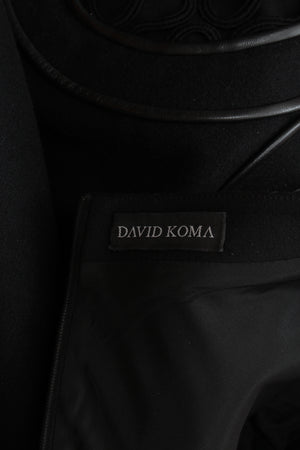David Koma Leather-Trimmed Mini Skirt