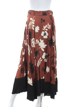 Racil 'Mara' Floral Printed Pleated Midi Skirt