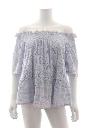 Needle & Thread Broderie Anglaise Off-the-shoulder Cotton Blouse