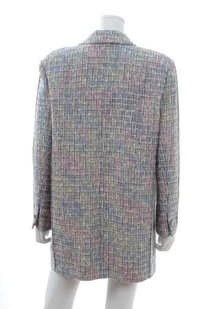 Chanel Multicoloured Tweed Cotton-Blend Blazer
