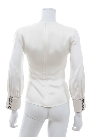 Peter Pilotto Ruched Satin Blouse