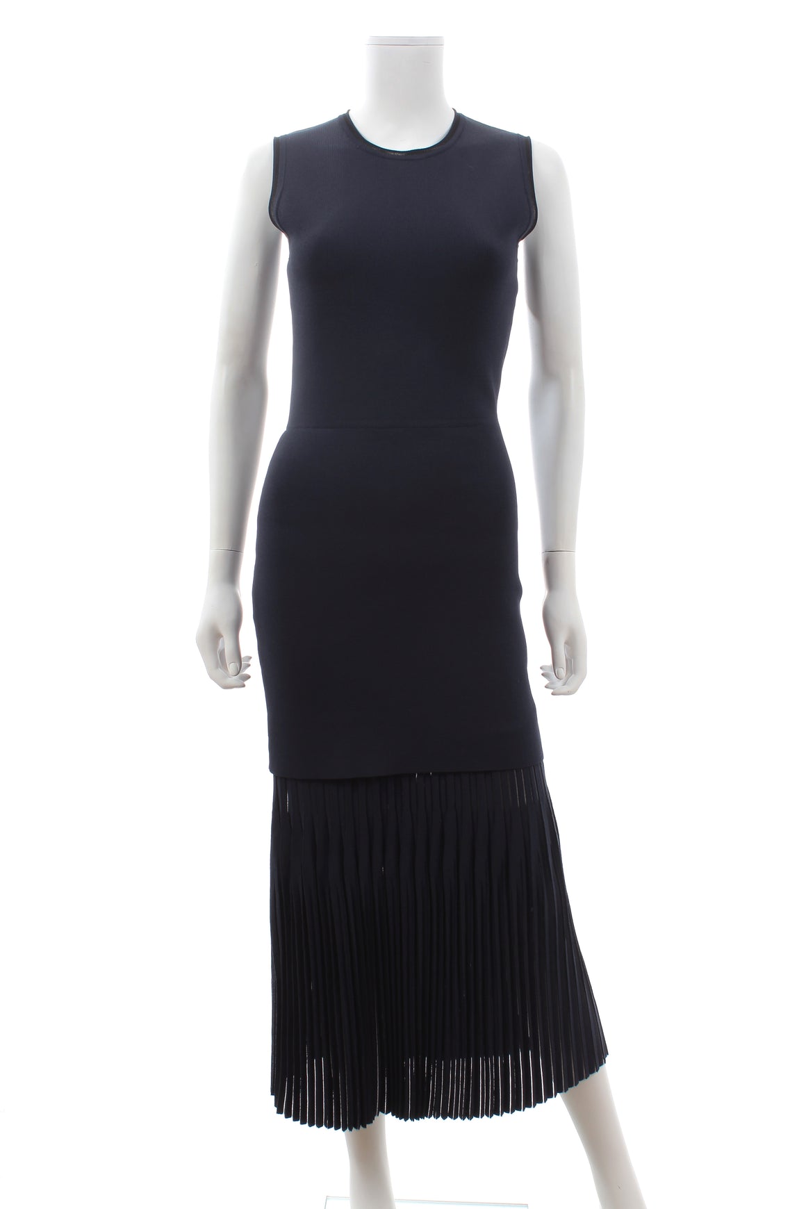Dion Lee Pleated Bonded Stretch-Crepe Midi Dress