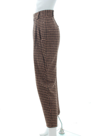 Alessandra Rich 'Vichy' Sequined Houndstooth Trousers