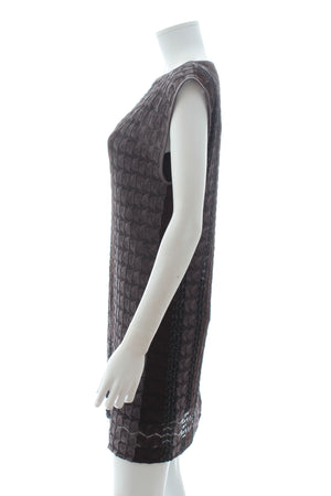 Missoni Metallic-Panelled Crochet-Knit Mini Dress