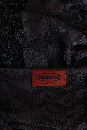 Missoni Metallic-Panelled Crochet-Knit Mini Dress