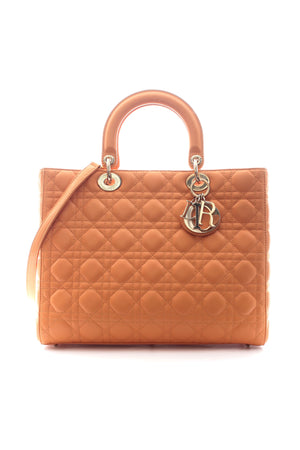 Dior Lady Dior Lambskin Leather Tote Bag