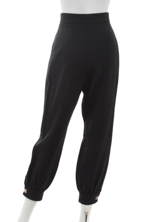 Alessandra Rich Wool-Crepe Tapered Trousers