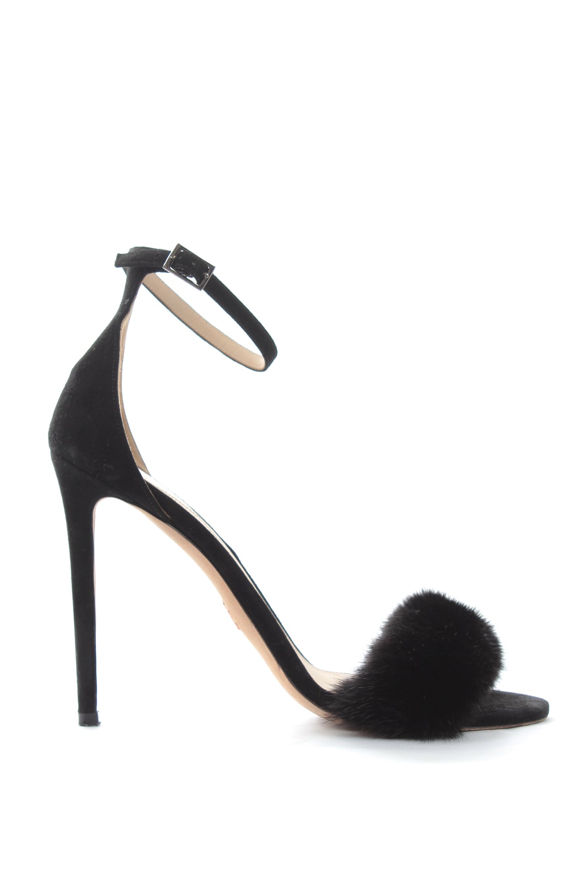 Ralph & Russo Mink and Suede Sandals