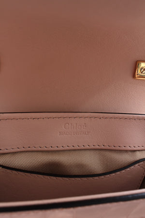 Chloé C Mini Smooth and Croc-Effect Leather Bag