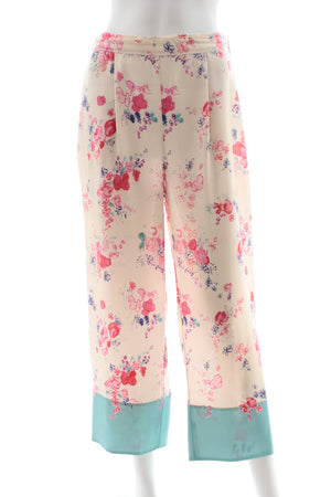 Vilshenko Floral Silk Trousers