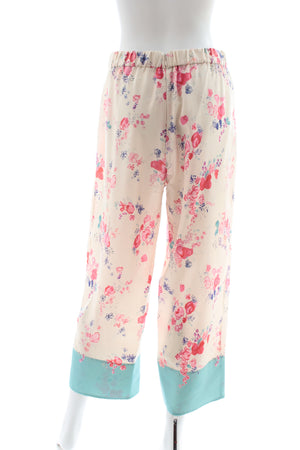 Vilshenko Floral Silk Trousers