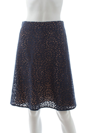 Carven Cotton-Blend Lace Skirt
