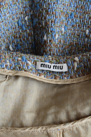 Miu Miu Tweed Zip-Front Jacket