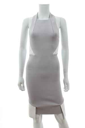 Dion Lee Leather Panelled Stretch-Knit Dress