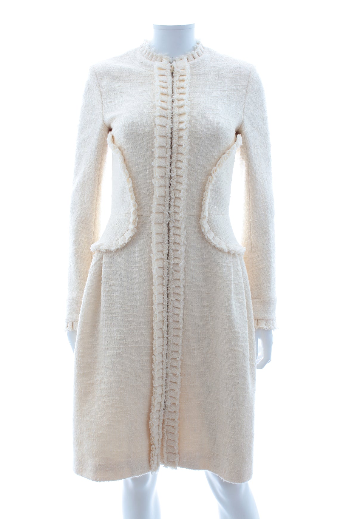 Fendi Textured Wool-Silk Blend Coat