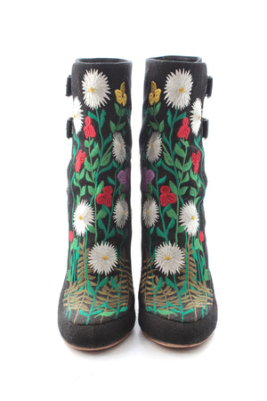 Laurence Dacade 'Merli' Floral-Embroidered Boots, Boots, Laurence Dacade, Closet Upgrade - Closet-Upgrade