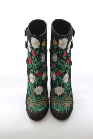 Laurence Dacade 'Merli' Floral-Embroidered Boots, Boots, Laurence Dacade, Closet Upgrade - Closet-Upgrade