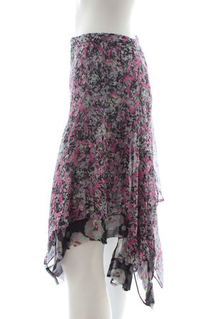 Isabel Marant Myles Silk Printed Asymmetric Skirt - Current Season