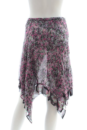 Isabel Marant Myles Silk Printed Asymmetric Skirt - Current Season