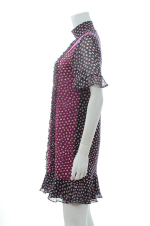 Diane Von Furstenberg 'Sebina' Wool and Silk Silk Printed Dress