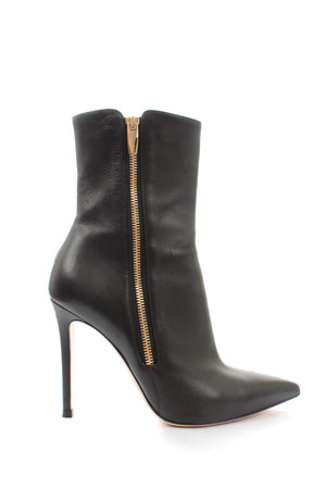 Gianvito Rossi 'Trinity' Zip-Detailed Leather Ankle Boots