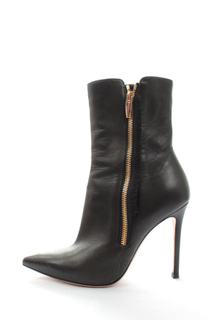 Gianvito Rossi 'Trinity' Zip-Detailed Leather Ankle Boots