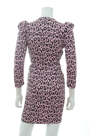 Maje 'Ripanta' Wrap-Effect Leopard Printed Mini Dress