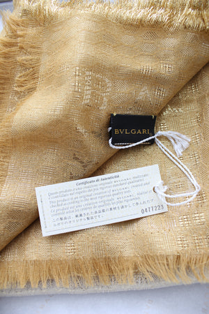 Bvlgari Snake Sparkling Wool-Cashmere and Silk Scarf