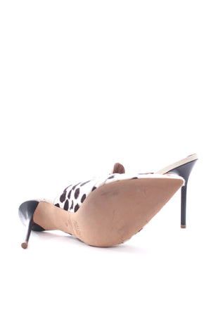 Malone Souliers Hayley 100 Leather-Trimmed Animal-Print Calf Hair Mules