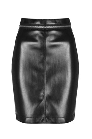Philosophy Di Lorenzo Serafini Zip-Detailed Faux Leather Skirt