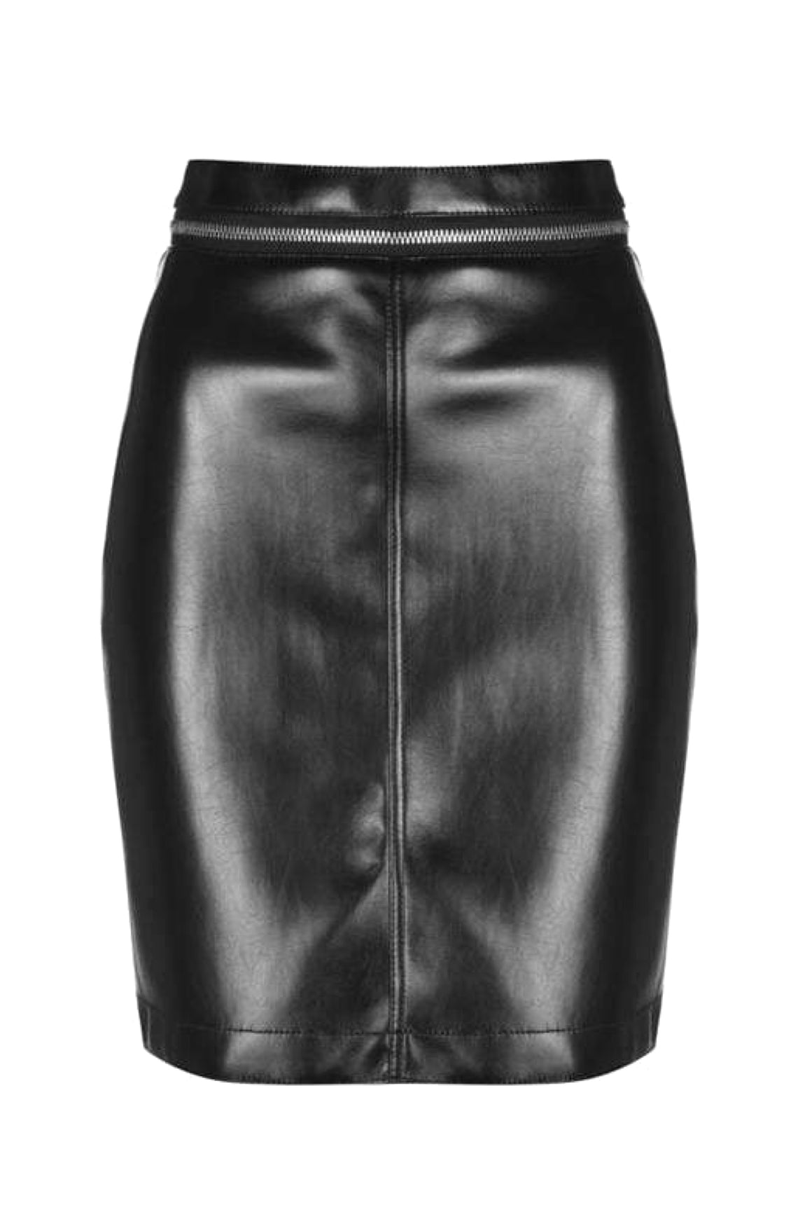 Philosophy Di Lorenzo Serafini Zip-Detailed Faux Leather Skirt
