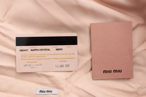 Miu Miu Crystal Cloqué Napppa Leather Bag - Current Collection